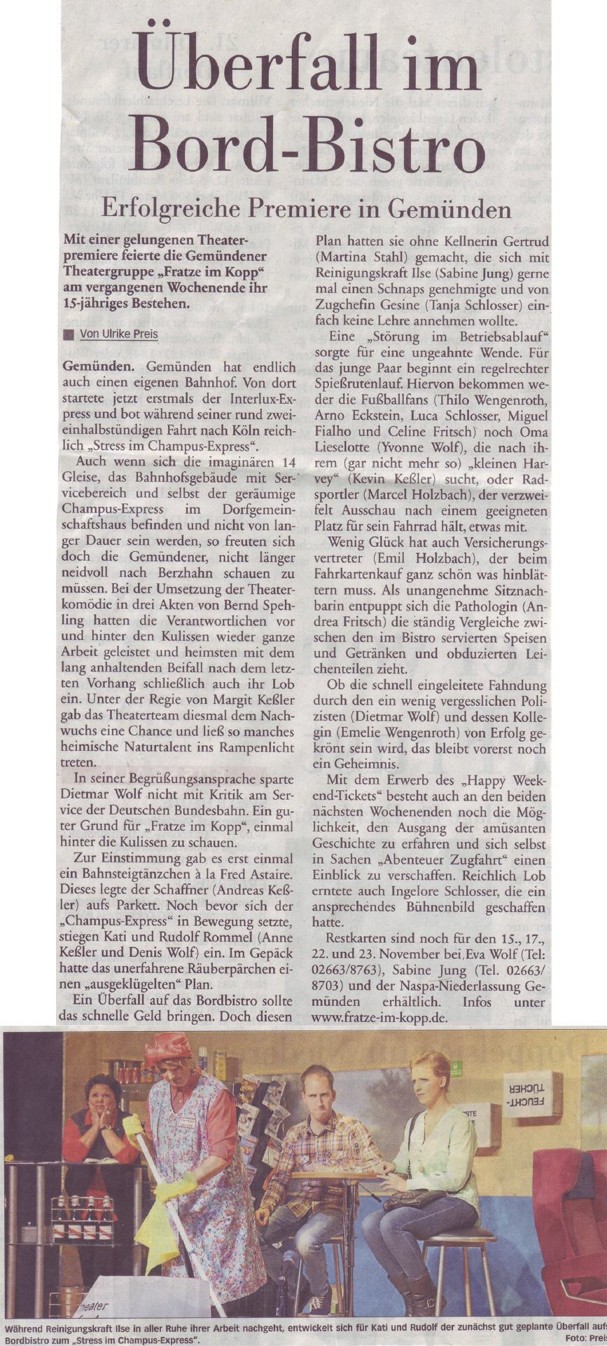 Nassauische Neue Presse - 14.11.2013