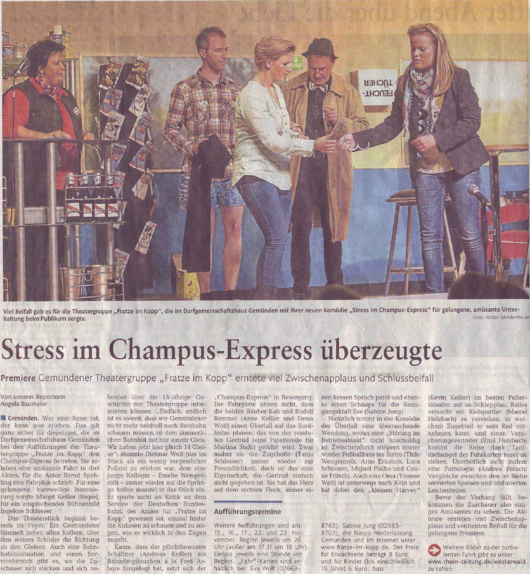 Westerwälder Zeitung - 11.11.2013